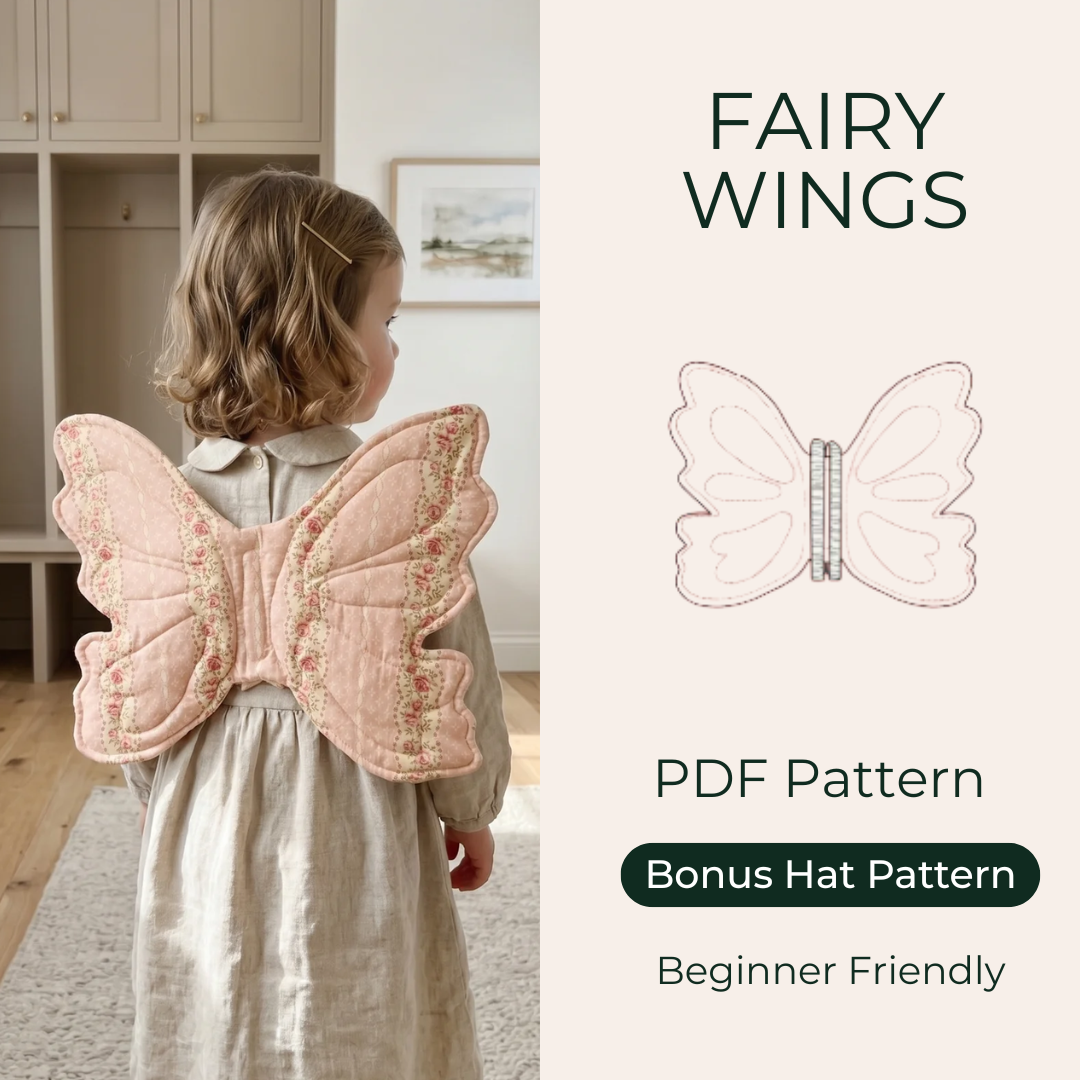 Fairy Wings Sewing Pattern for Kids, Written Instructions & Video Tutorial