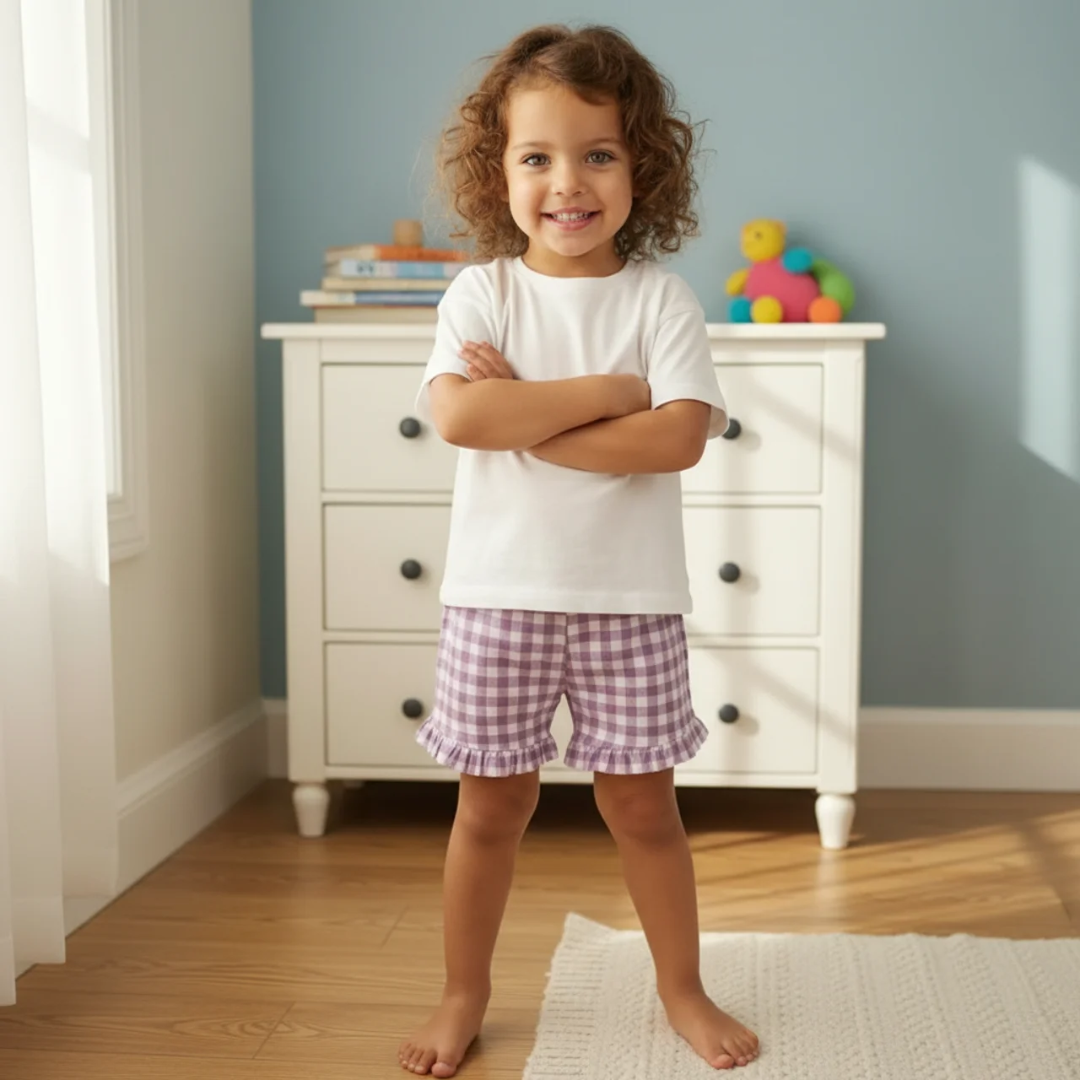 Ruffle Pants & Shorts Pattern PDF Kids, Beginner Friendly