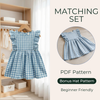 Kids Plaid Dress Sewing Pattern, 6 Sizes, 6M-10Y