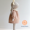 Bunny Doll Sewing Pattern, Includes Dress & Bow, Instant Download