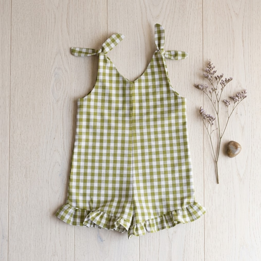 Kids Romper Sewing Pattern, Beginner Friendly, Sizes 3M-6Y