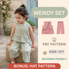Kids Top and Pants Sewing Pattern PDF, Beginner Friendly Toddler Clothing Pattern Easy DIY Kids Outfit Pattern Top and Pants Pattern for Kid