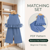 Kids Top and Pants Set Sewing Pattern, Cute Matching Set, Beginner Friendly