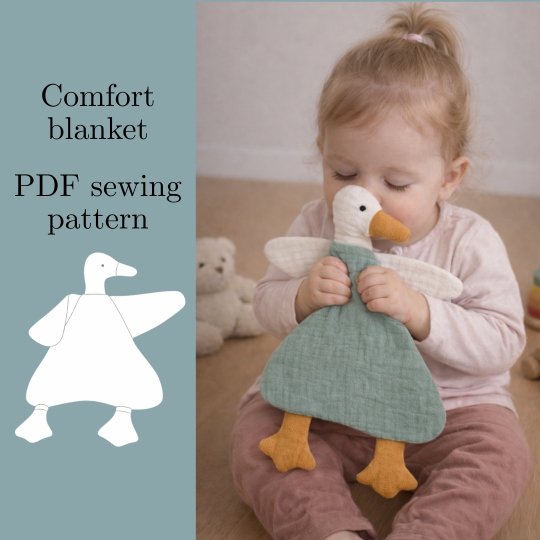 Goose Comfort Blanket Sewing Pattern, Cuddle Blanket, Written instructions & Video Tutorial, Beginner Friendly