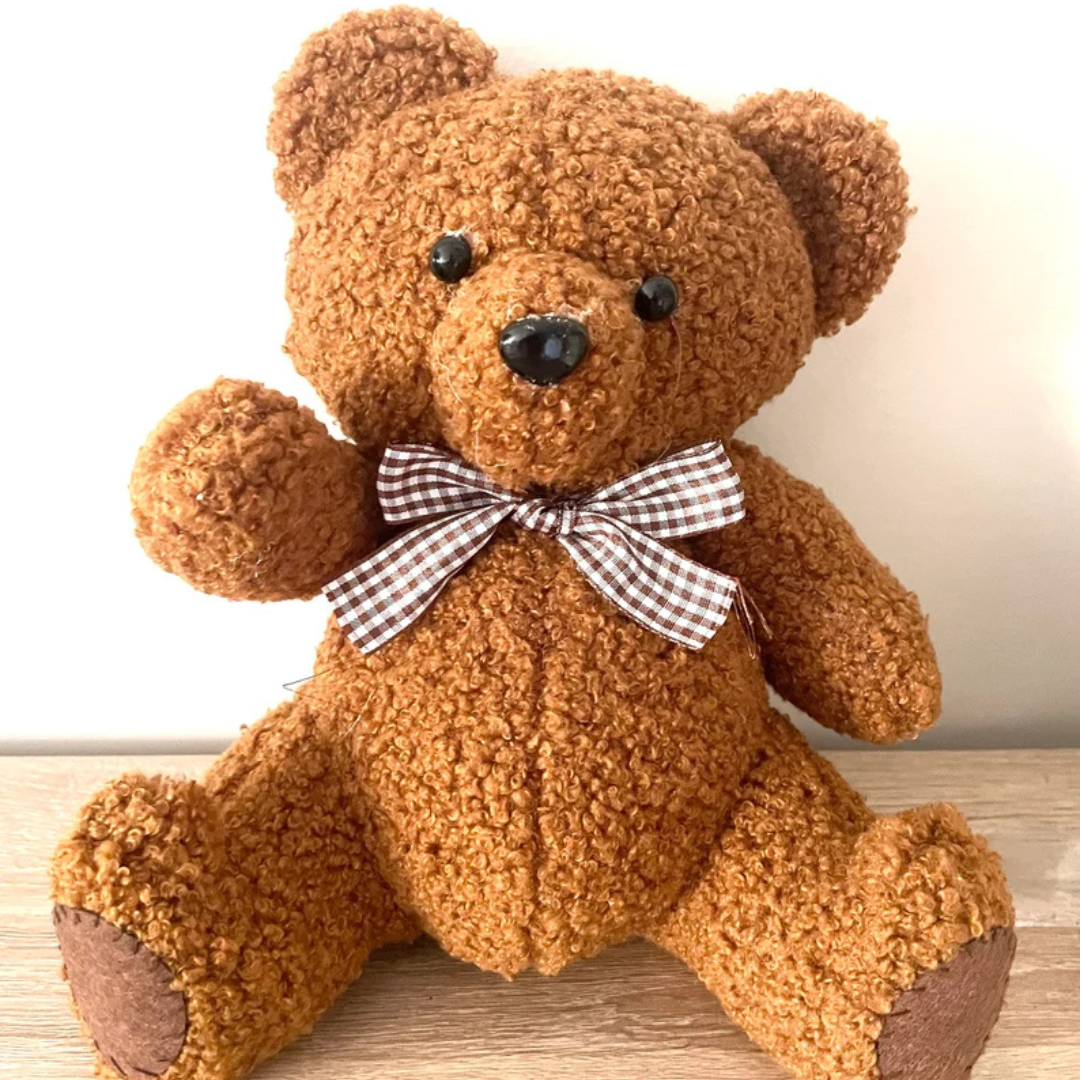 Timeless Teddy Bear Sewing Pattern, Written Instructions with Video Tutorial, 2 Sizes, Instant Download