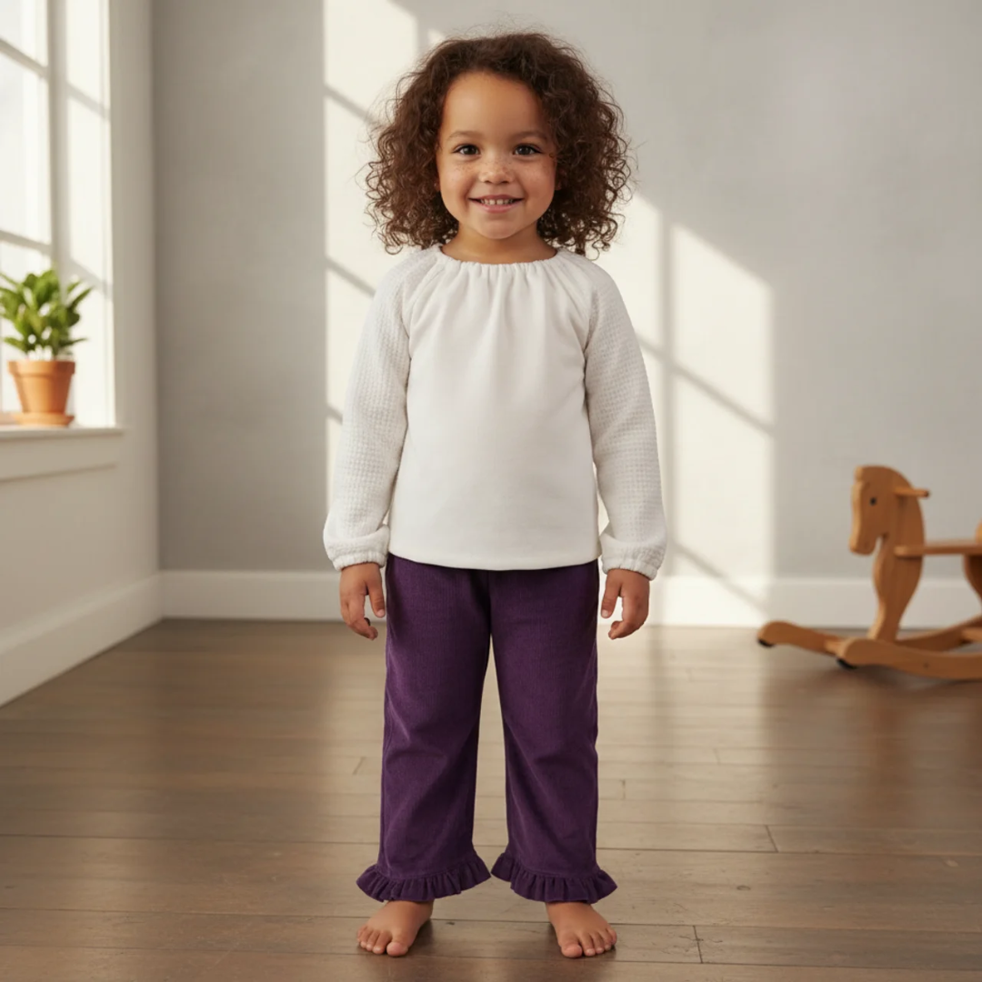 Ruffle Pants & Shorts Pattern PDF Kids, Beginner Friendly