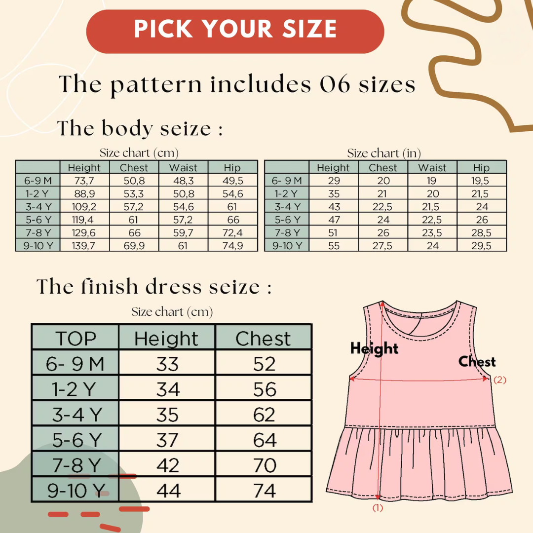 Kids Top and Pants Sewing Pattern PDF, Beginner Friendly Toddler Clothing Pattern Easy DIY Kids Outfit Pattern Top and Pants Pattern for Kid